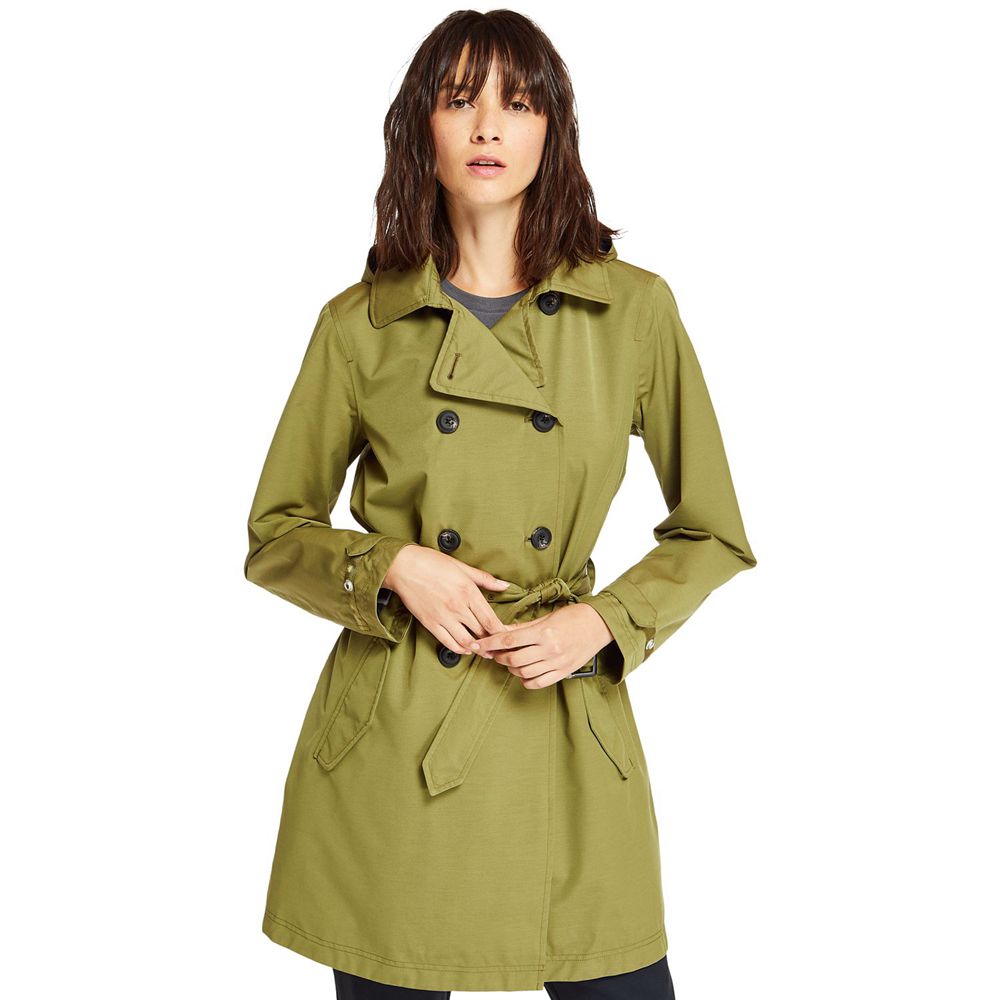 Timberland Παλτο Γυναικεια Ελιά - Classic Waterproof Trench - Greece 7410935-HX